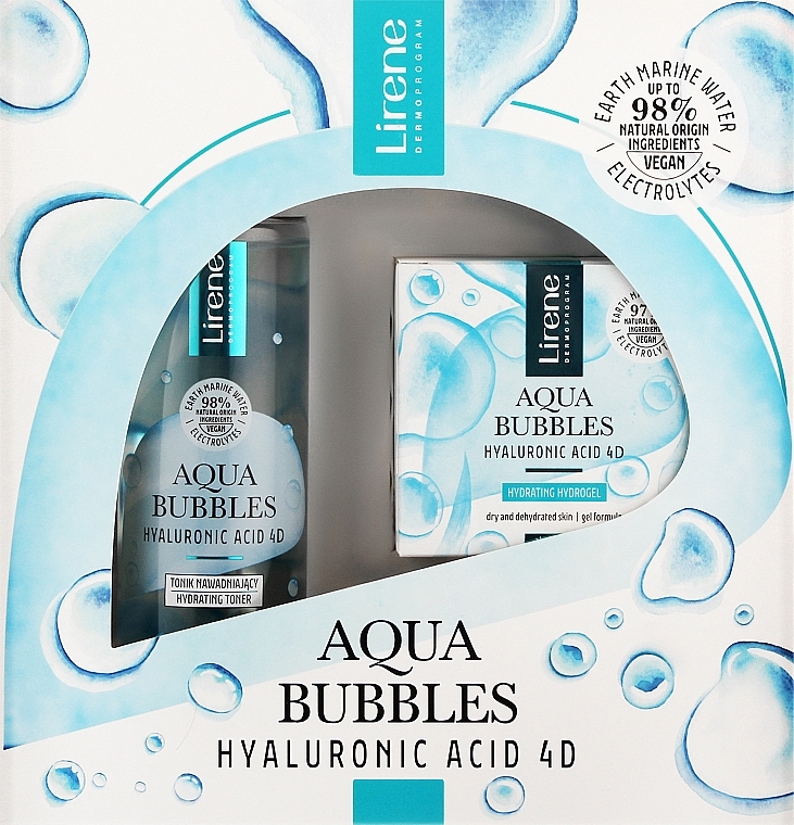 Набор - Lirene Aqua Bubbles (tonic/200ml + gel/50ml) — фото N1
