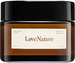 Парфумерія, косметика Крем для обличчя з олією манго й білим чаєм - Love Nature Repairing Cream Mango Oil + White Tea