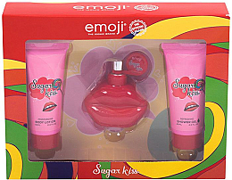 Парфумерія, косметика Emoji Sugar Kiss - Набір (edp/50ml + b/lot/60ml + s/g/60ml)