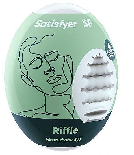Мастурбатор «Яйце», м'ятний - Satisfyer Masturbator Egg Single Riffle