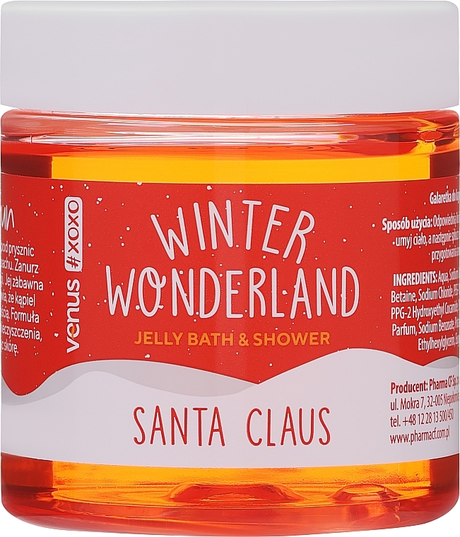 Желе для ванни та душу - Venus Xoxo Winter Wonderland Jelly Bath & Shower Santa Claus — фото N1