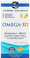 Пищевая добавка с лимонным вкусом "Омега + D3" - Nordic Naturals Omega 3D — фото N2