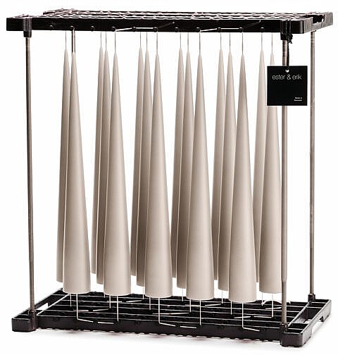 Декоративні свічки у коробці, 37 см, сіро-лляні - Ester & Erik Cone Candles Linen Grey — фото N2