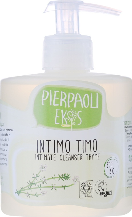 Антибактериальное мыло для интимной гигиены с экстрактом органического тимьяна - Ekos Personal Care Thyme Intimate Cleanser (с дозатором) — фото N1