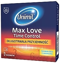 Презервативы, 3 шт. - Unimil Max Love Time Control — фото N1