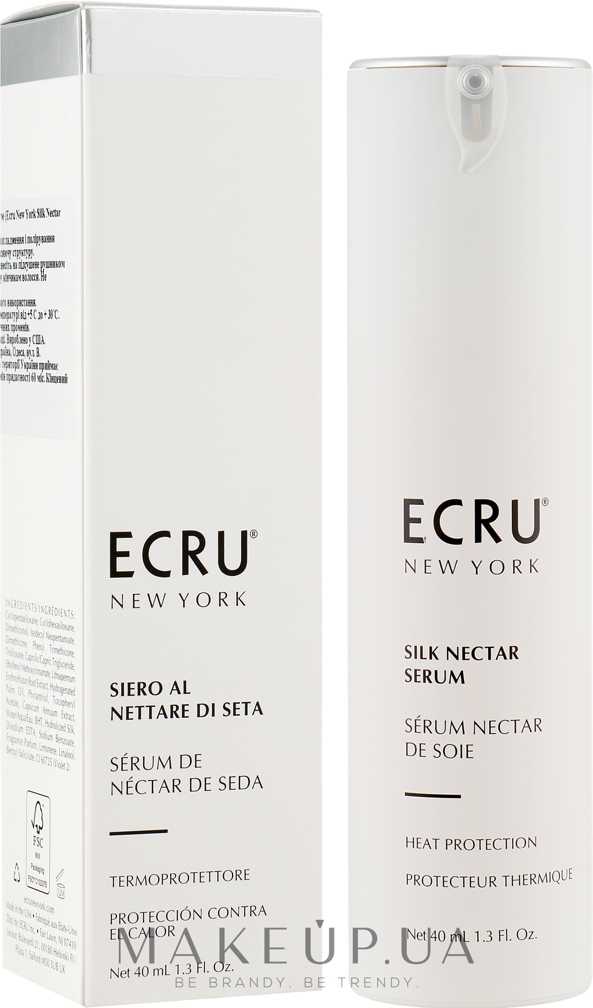 Живильна сироватка для волосся "Шовковий нектар" - ECRU New York Silk Nectar Serum — фото 40ml