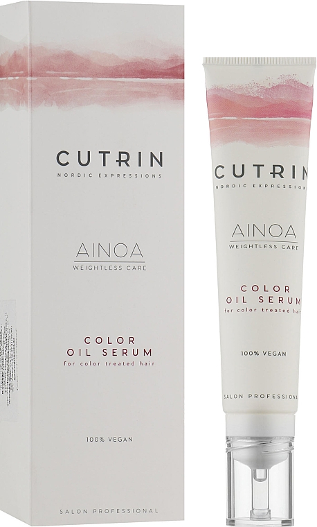 Олія-сироватка для волосся розгладжувальна "Блиск і сяйво" - Cutrin Ainoa Color Oil Serum — фото N2