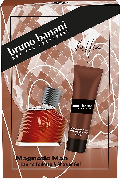 Bruno Banani Magnetic Man - Набор (edt/30ml + sh/gel/50ml) — фото N3