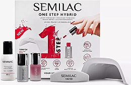 Парфумерія, косметика Semilac One Step Hybrid Gel Polish Starter Set - Стартовий набір, 5 продуктів, біла лампа