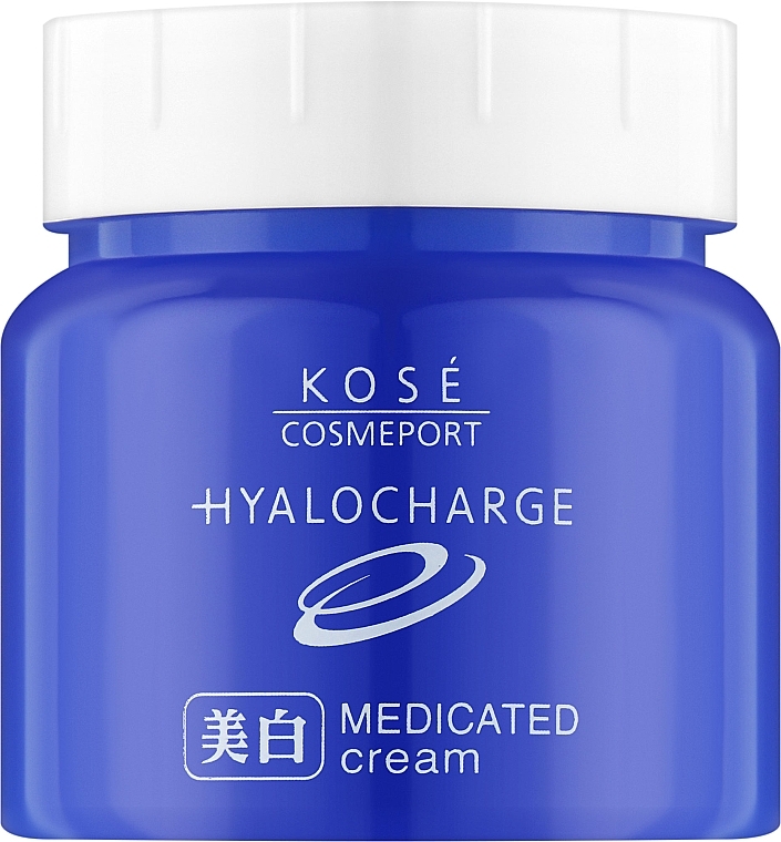 Зволожуючий крем з гіалуроновою кислотою та вітаміном С для обличчя - Kose Cosmeport Hyalocharge Medicated Cream — фото N1