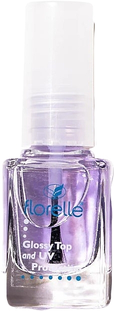 Глянцевый топ и защита от ультрафиолета для ногтей - Florelle Glossy Top & UV Protection — фото N1