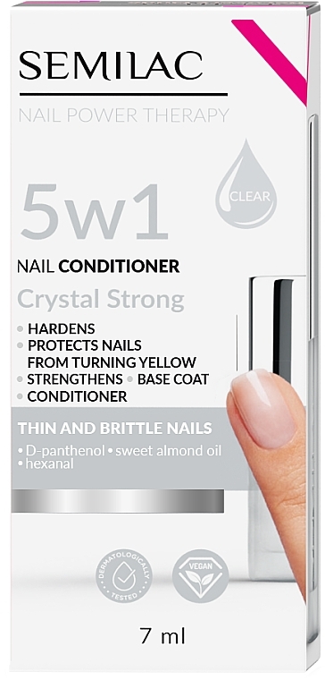 Кондиционер для ногтей - Semilac Nail Power Therapy 5 In 1 Crystal Strong  — фото N1