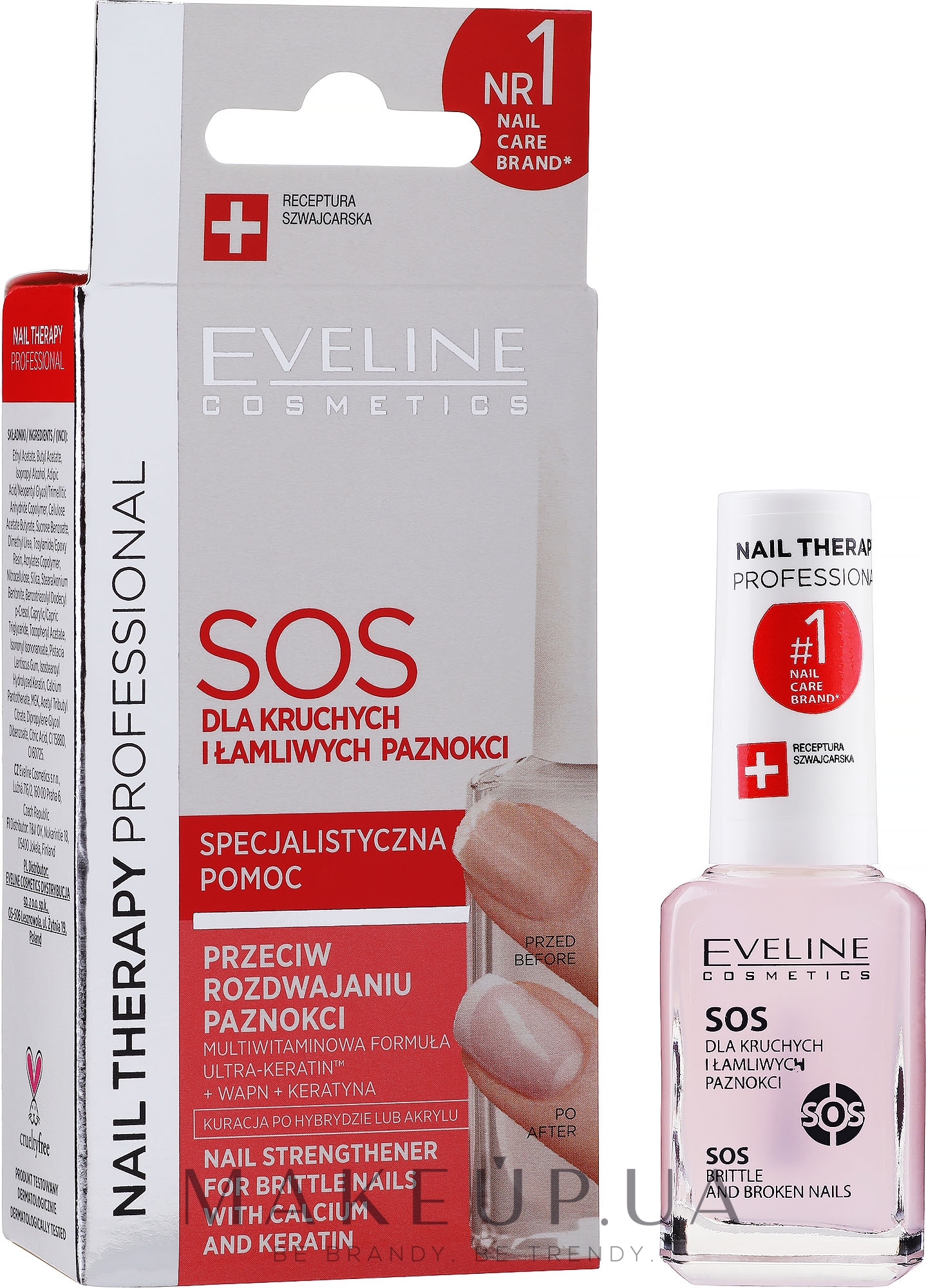 Мультивитаминный препарат для укрепления ногтей - Eveline Cosmetics Nail Therapy Professional  — фото 12ml