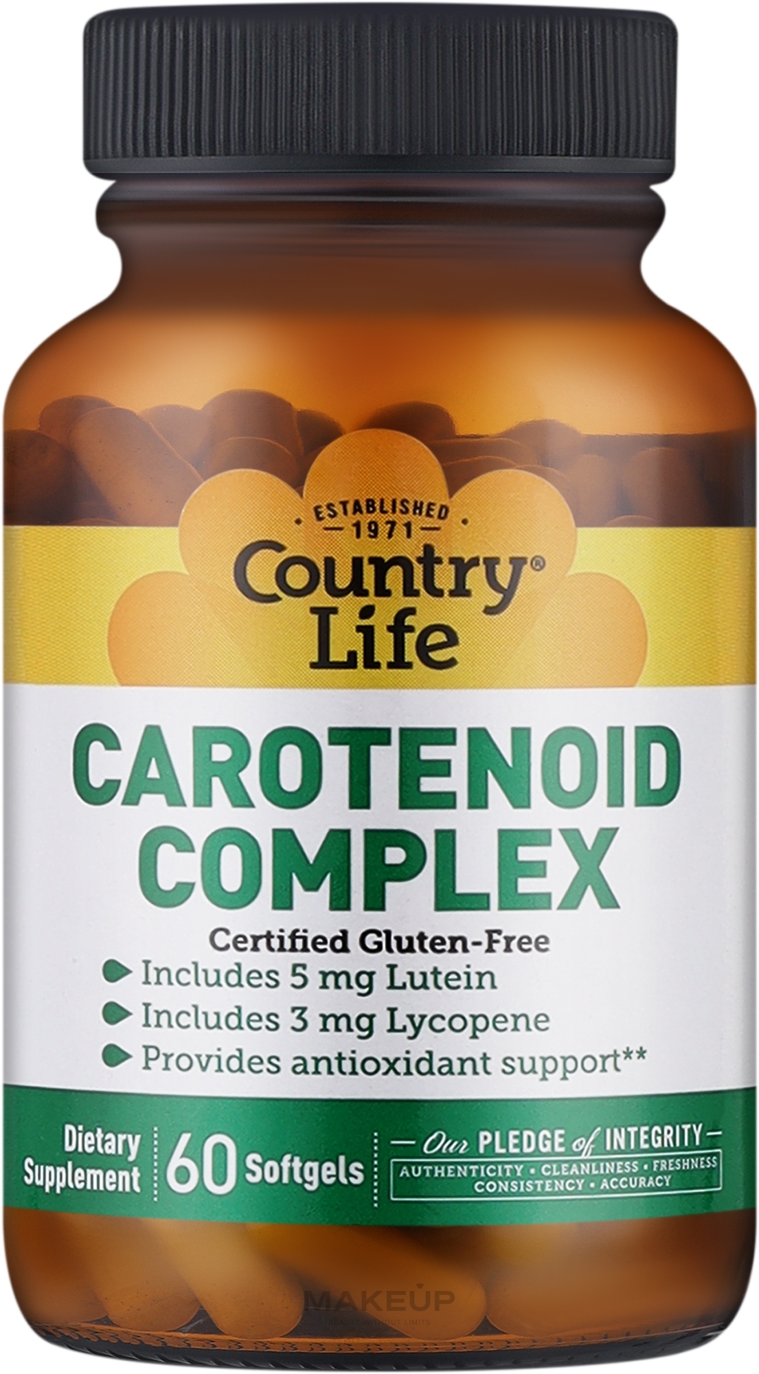 Каротиноидный комплекс - Country Life Carotenoid Complex  — фото 60шт
