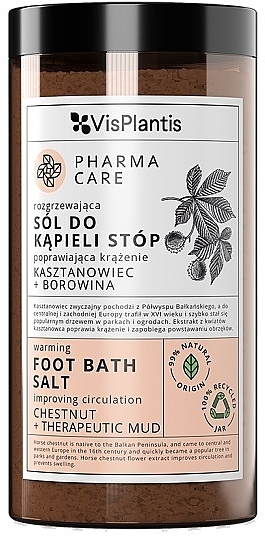 Сіль для ніг "Кінський каштан + грязь" - Vis Plantis Pharma Care Foot Bath Salt — фото N1