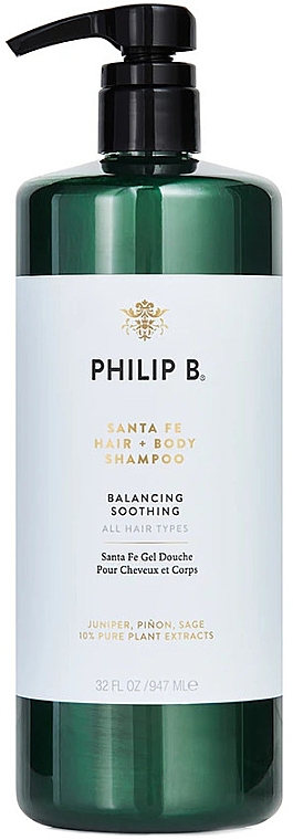 Шампунь для волос и тела - Philip B Santa Fe Hair + Body Shampoo — фото N1