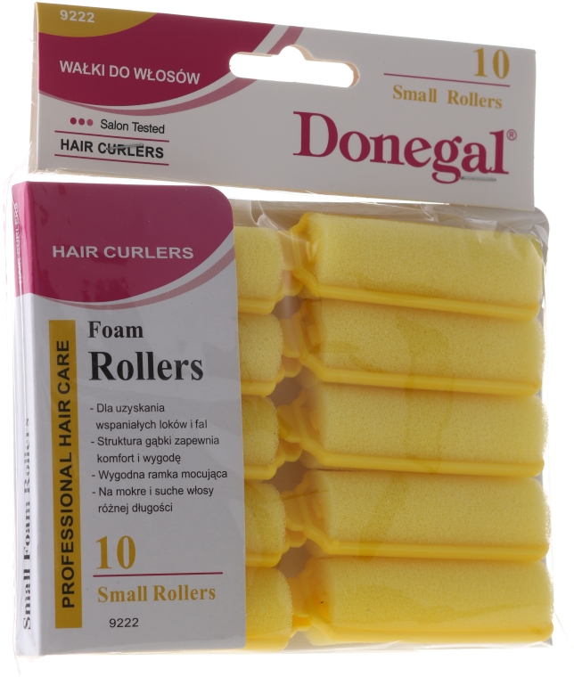 Бігуді для волосся 20 мм, 10 шт. - Donegal Sponge Curlers — фото N1