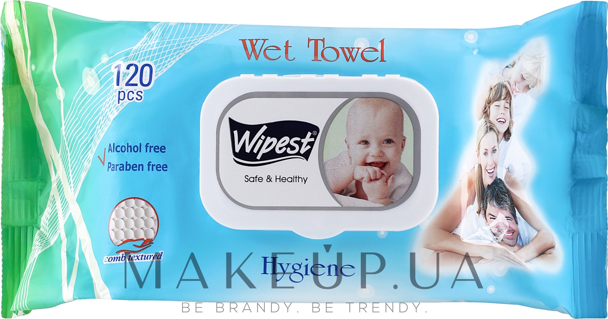 Дитячі вологі серветки "Hygiene", 120 шт. - Wipest Safe & Healthy Wet Towel — фото 120шт