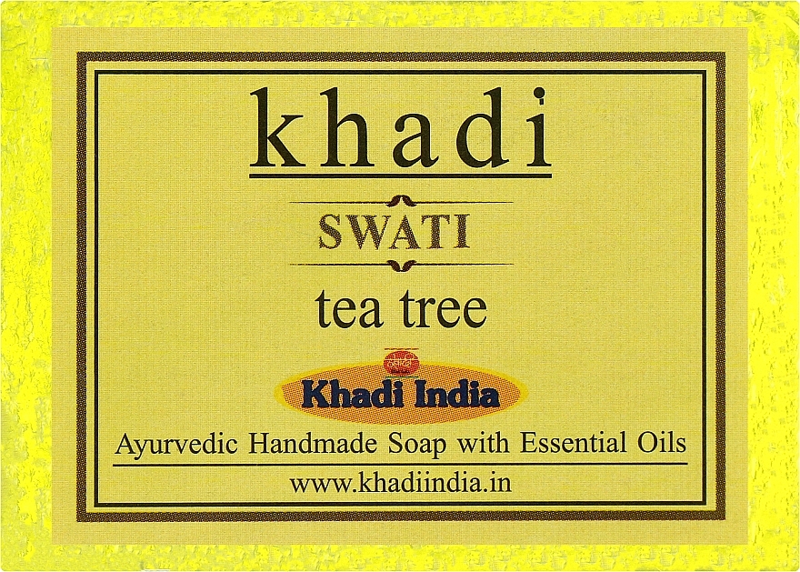Мыло ручной работы "Чайное дерево" - Khadi Swati Tea Tree Soap — фото N1
