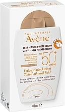 Солнцезащитный минеральный флюид с тонирующим эффектом - Avene Eau Thermale Tinted Mineral Fluid SPF 50+ — фото N3