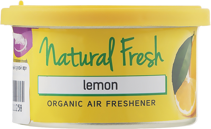 Автомобільний сухий ароматизатор у банці Lemon - Tasotti Organic — фото N1