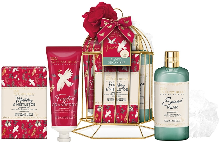 Набір - Baylis & Harding The Fuzzy Duck Winter Wonderland Vanity Organiser Gift Set (sh/cr/300ml + sh/gel/130ml + bath/salt/150g) — фото N1