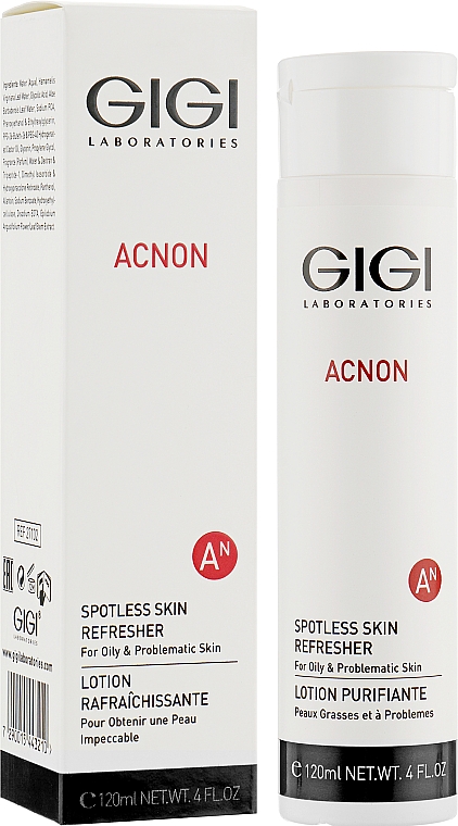 Очищувальний тонік для жирної й проблемної шкіри - Gigi Acnon Spotless Skin Refresher — фото N2