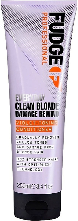 Ежедневный тонирующий кондиционер для волос - Fudge Everyday Clean Blonde Damage Rewind Violet-Toning Conditioner — фото N1