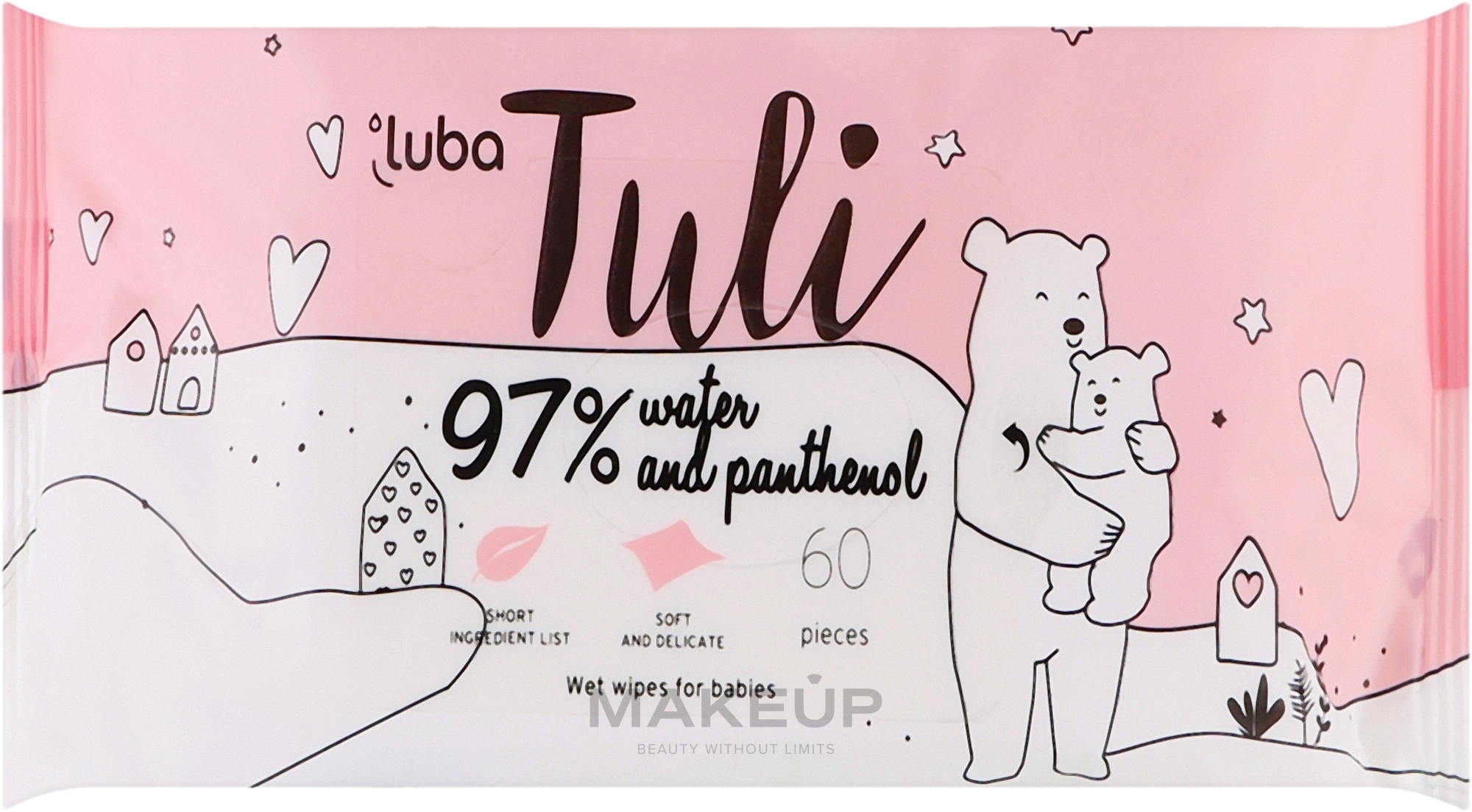 Дитячі вологі серветки з пантенолом - Luba Tulli Baby Pantenol Wipes — фото 60шт