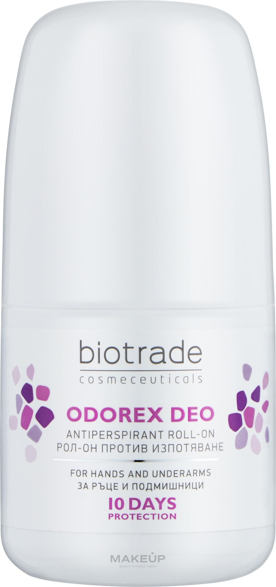 Антиперспірант тривалої дії "До 10 днів без поту та запаху", кульковий - Biotrade Odorex Deo Antiperspirant Roll-On — фото 40ml