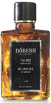 Олія для бороди - Noberu Of Sweden №102 Amber Lime Feather Beard Oil — фото N1
