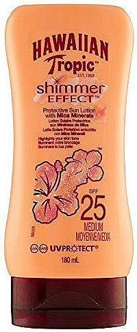 Солнцезащитный лосьон с эффектом мерцания SPF25 - Hawaiian Tropic SPF 25 Shimmer Effect Sun Lotion — фото N1