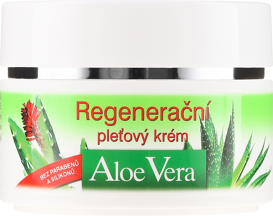 Крем для обличчя відновлювальний  - Bione Cosmetics Aloe Vera Regenerative Facial Cream — фото N2