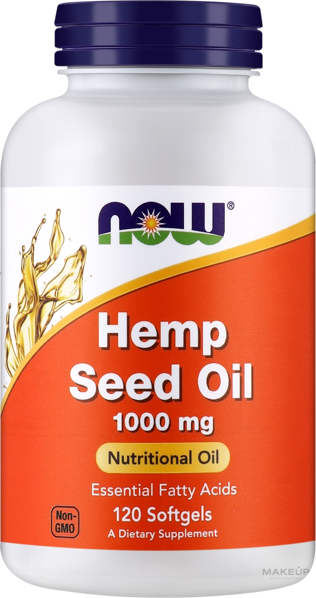 Харчова добавка "Конопляна олія" - Now Foods Hemp Seed Oil 1000 Mg — фото 120шт