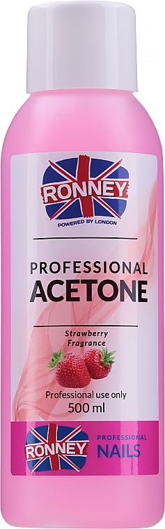 Засіб для зняття лаку "Полуниця" - Ronney Professional Acetone Strawberry — фото N3