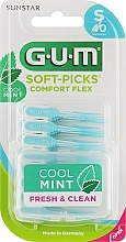 Резиновые межзубные ершики, размер S, 40 шт. - Sunstar Gum Soft-Picks Comfort Flex Cool Mint  — фото N1