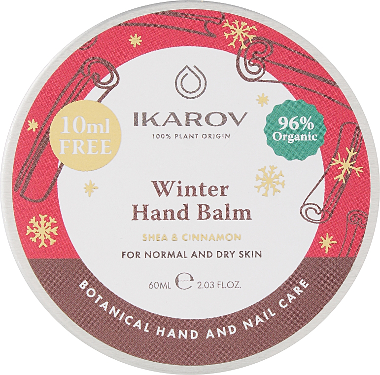 Бальзам для рук "Зима" с маслом ши и корицей для нормальной и сухой кожи - Ikarov Winter Hand Balm Shea & Cinnamon