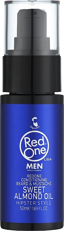 Миндальное масло-кондиционер для бороды - Red One Conditioning Beard & Mustache Sweet Almond Oil — фото N1