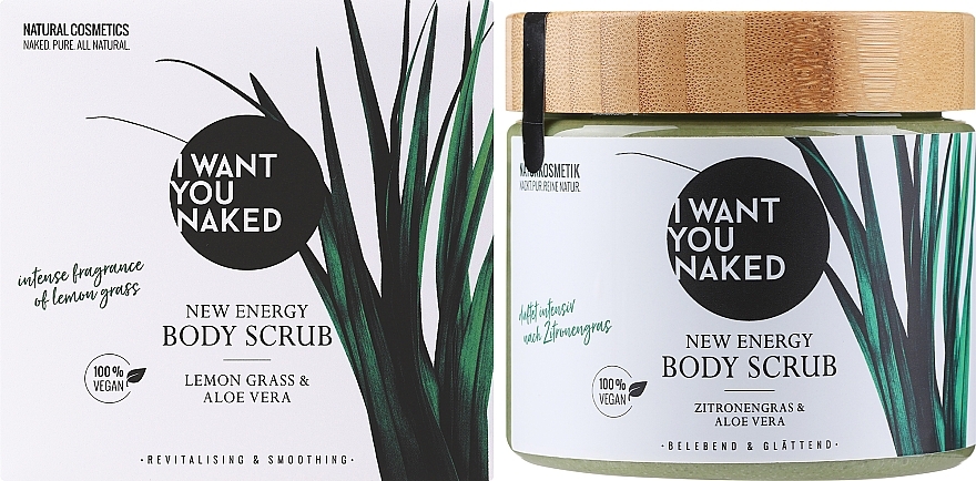 Скраб для тіла "Lemon Grass & Aloe Vera" - I Want You Naked New Energy Body Scrub — фото N2