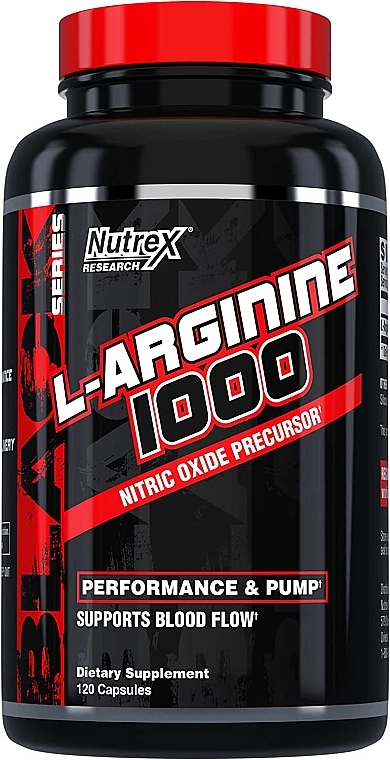 Амінокислота "L-аргінін 1000", у капсулах - Nutrex Research L-Arginine 1000 — фото N1