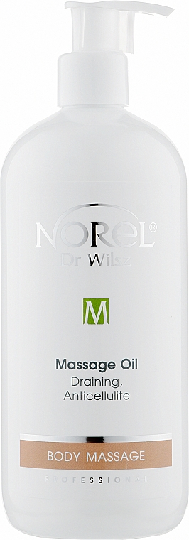Лимфодренажное антицеллюлитное массажное масло - Norel Body Massage Oil Draining Anti-Cellulite — фото N1