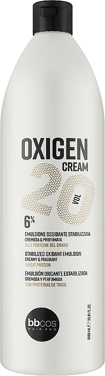 Окислитель кремообразный 6% - BBcos Oxigen Cream 20 Vol — фото N1