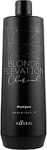 Черный угольный тонирующий шампунь для волос - Kaaral Blonde Elevation Charcoal Shampoo — фото N3