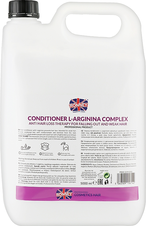 Кондиционер против выпадения волос - Ronney Professional L-Arginina Anti Hair Loss Conditioner — фото N4