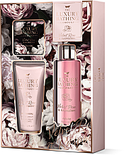 Духи, Парфюмерия, косметика УЦЕНКА Набор - Grace Cole The Luxury Bathing Velvet Rose & Raspberry Enchanting (bath/f/250 ml + b/cr/150 ml + soap/100g) *