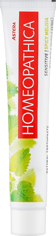 Гомеопатична зубна паста "Пряна меліса" - Astera Homeopathica Sensative Spicy Melissa Toothpaste — фото N1