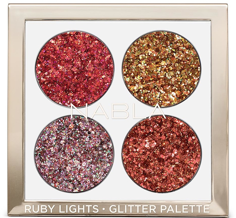 Палетка тіней для повік - Nabla Ruby Lights Collection Glitter Palette — фото N3
