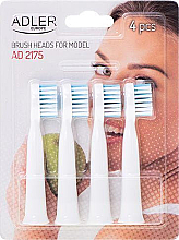 Набір насадок до електричної зубної щітки, AD 2175 - Adler — фото N1