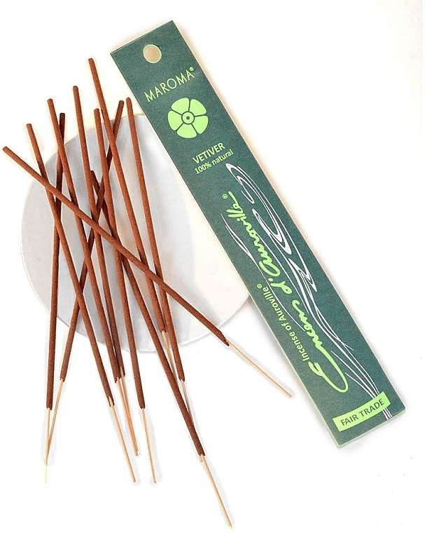 Ароматические палочки "Ветивер" - Maroma Encens d'Auroville Stick Incense Vetiver — фото N3