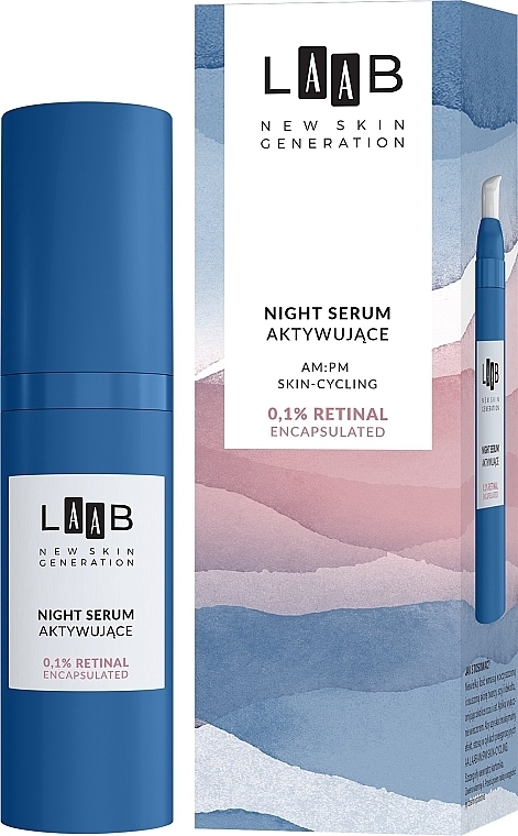 Нічна сироватка для обличчя з ретинолом - AA Cosmetics LAAB Night Serum 0.1% Retinal — фото N1